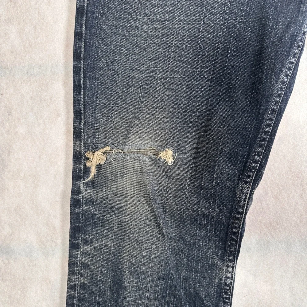 Levi's Jeans Mens 34x32 511 Slim Dark Wash Good Distressed Denim Pants
